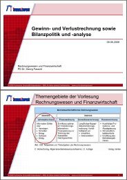 Gewinn- und Verlustrechnung sowie Bilanzpolitik und - Universität ...