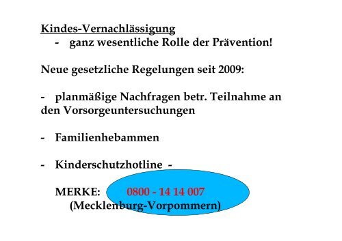 Kindesmisshandlung - Universitäts- Kinder- und Jugendklinik Rostock