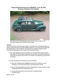 Vogel-Zentralschmierung am 220/W187, Limo, Bj.1953 Wartung ...