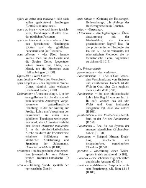 Erklärung lateinischer Begriffe und theologischer Fremdwörter1 a ...