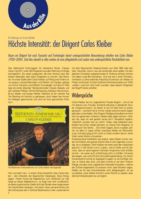 Höchste Intensität: der Dirigent Carlos Kleiber - AAA Switzerland