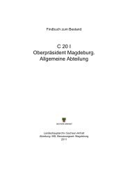 C 20 I Oberpräsident Magdeburg. Allgemeine Abteilung - Online ...