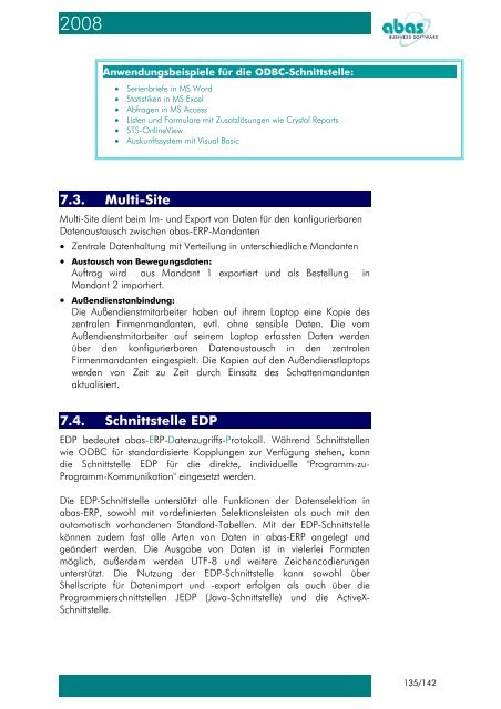 Version 2008 - ABAS Software AG