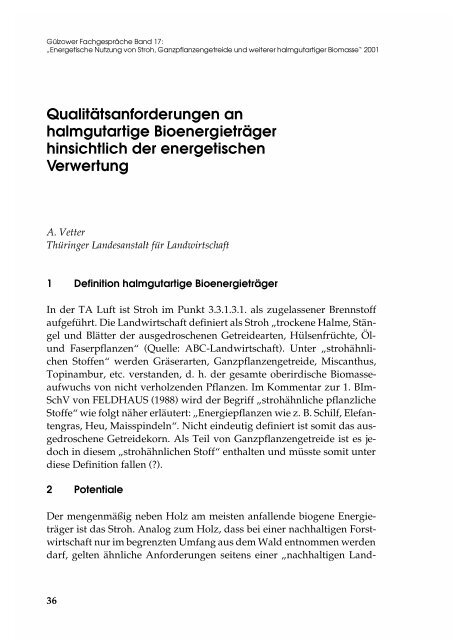 Energetische Nutzung halmgutartiger Biomasse - Abfallratgeber ...