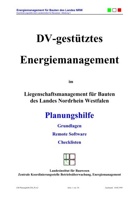 DV-gestütztes Energiemanagement