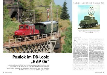 Postlok im DB-Look: „E 69 06“