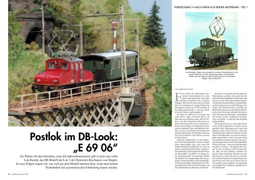 Postlok im DB-Look: „E 69 06“