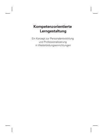 Kompetenzorientierte Lerngestaltung - Ein Konzept zur ... - ABWF