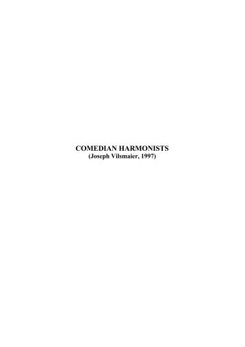 COMEDIAN HARMONISTS - Académie de Nancy-Metz