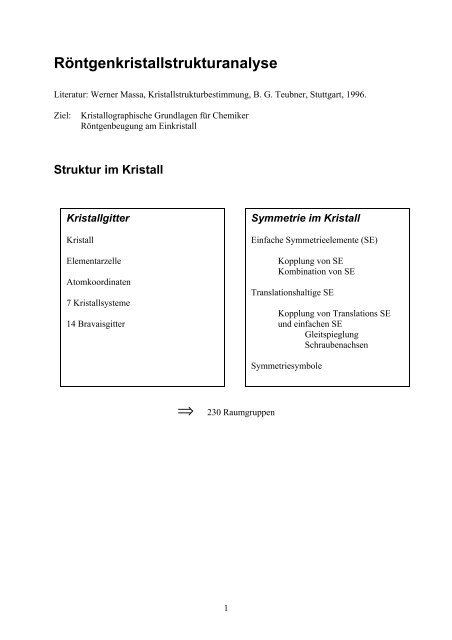 Röntgenkristallstrukturanalyse