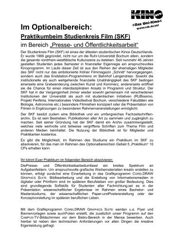 Im Optionalbereich: - Dbs-lin.rub.de - Ruhr-Universität Bochum