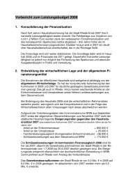 Vorbericht zum Leistungsbudget 2008 - Stadt Rhede