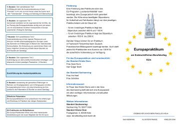 Europapraktikum - Erzbischöfliches Berufskolleg Köln