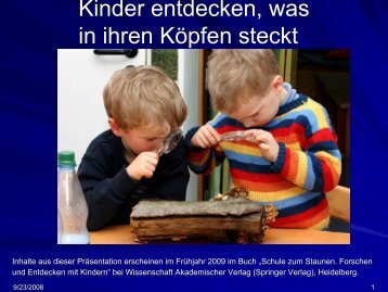 Kinder entdecken, was in ihren Köpfen steckt - SINUS transfer