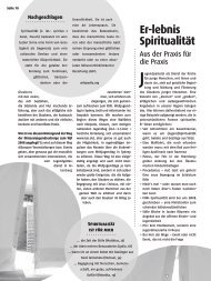 Er-lebnis Spiritualität - KJA.de - Erzbistum Köln