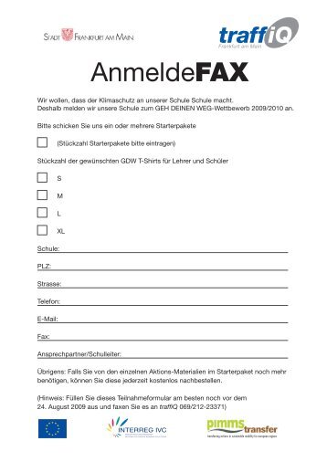 Geh deinen Weg - Anmeldeformular (PDF, 0.1 MB) - traffiQ