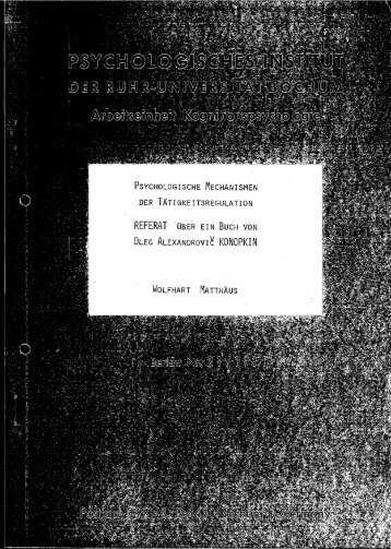 REFERAT ÜBER EIN BUCH VON OLEG ALEXANDROVIC KONOPKIN