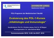 Evaluierung des POL-1-Kurses „Infektiologie und Immunologie“