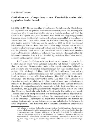 K.H. Dammer:_Inklusion und Integration - Gesellschaft für Bildung ...