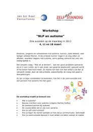 Workshop “NLP en autisme” - Allesvan.nl