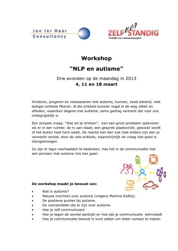 Workshop “NLP en autisme” - Allesvan.nl