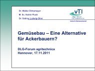 Gemüsebau – eine Alternative für Ackerbauern Welche ...