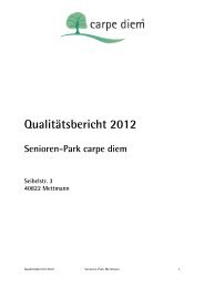 Qualitätsbericht 2012 - Senioren-Park carpe diem