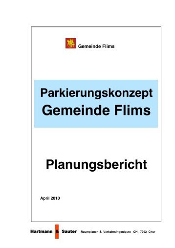 Parkierungskonzept - Gemeinde Flims