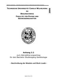 Beschreibung der Module und Work Loads