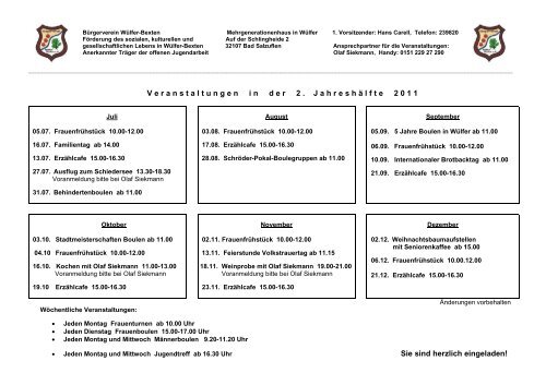 „Wir in Wülfer-Bexten“ Darstellung des ... - Bad Salzuflen