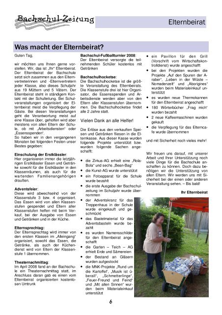 Bachschulzeitung 18 - 22.07.2009 - Bachschule Feuerbach