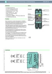 KFD2-UFT-2.D Frequenzmessumformer mit ... - Pepperl+Fuchs