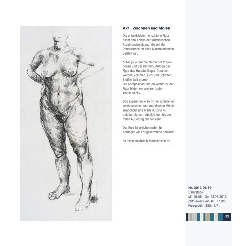 Katalog des Kursprogramms 2013 - Freie Kunstakademie Gerlingen