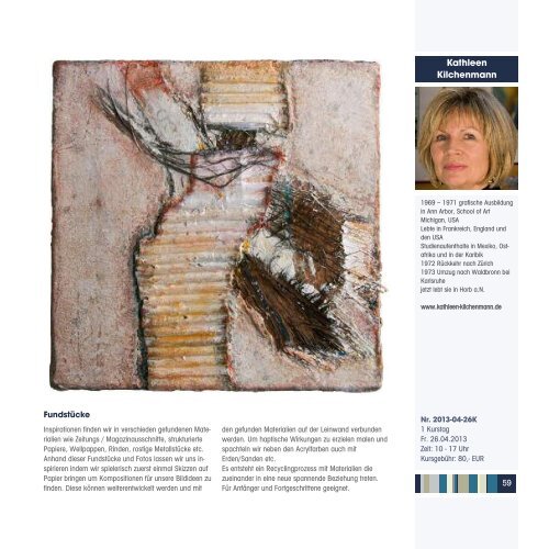 Katalog des Kursprogramms 2013 - Freie Kunstakademie Gerlingen