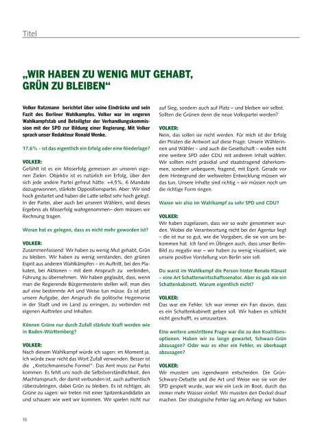 Stachlige Argumente 04/2011 - Bündnis 90/Die Grünen Berlin