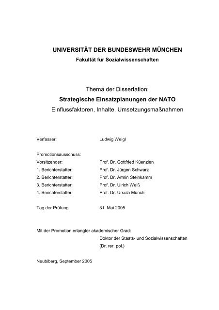 Dissertation Ludwig Weigl