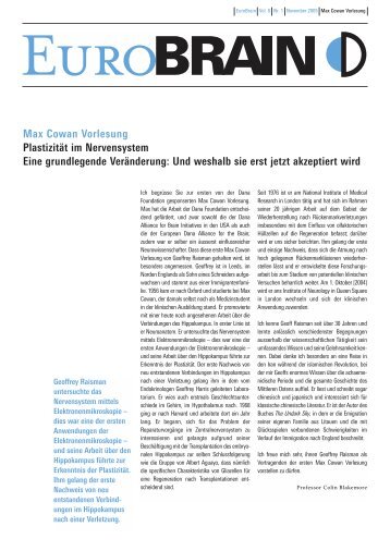 Plastizität im Nervensystem - Dana Foundation