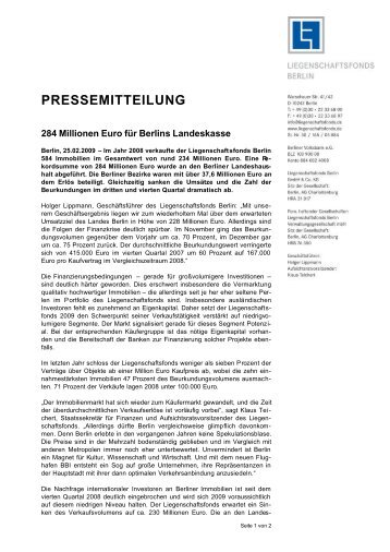 Pressemitteilung (pdf) - Liegenschaftsfonds Berlin