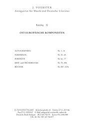 Katalog 32 Voerster-6-ind2.indd - J. Voerster - Antiquariat für Musik ...