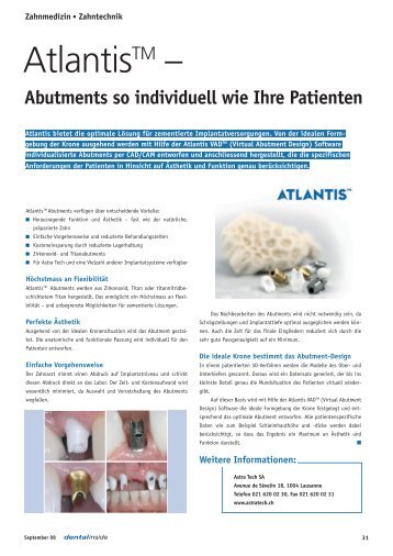 AtlantisTM – - Dentalinside CH