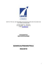 BANKKAUFMANN/FRAU X02/2010 - IAWM