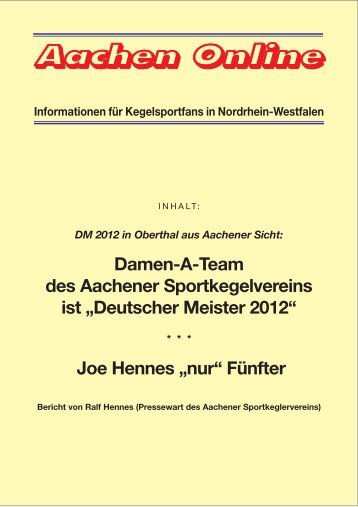 Bericht zu den Deutschen Meisterschaften