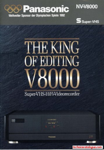Page 1 NV-V8000 s Super-VHS SuperVHS-HiFiÄfideorecorder ...