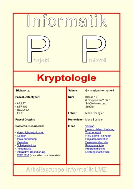 Kryptologie - Informatik