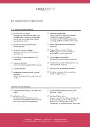 Ihre persönliche Hochzeits-Checkliste