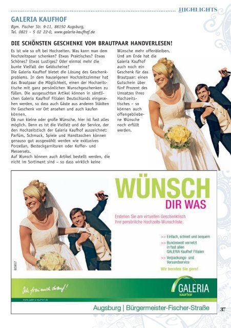 Hochzeits-Guide Augsburg 2008