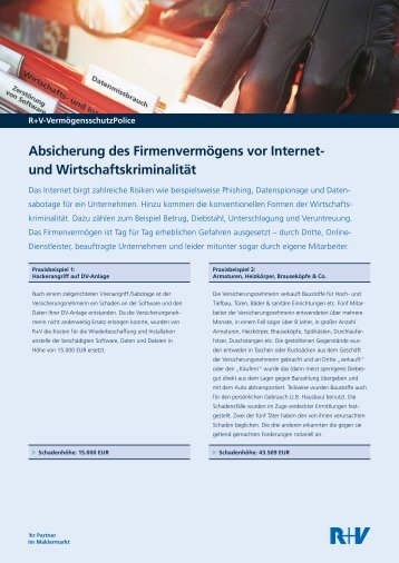 Infoblatt R+V-VermögensschutzPolice - R+V Versicherung