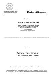 Études et Dossiers No. 294 - Geneva Association