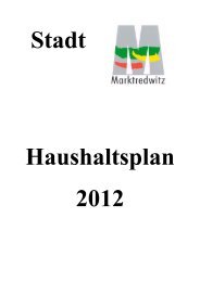Haushaltsplan 2012 - Stadt Marktredwitz