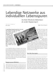 Lebendige Netzwerke aus individuellen Lebensspuren